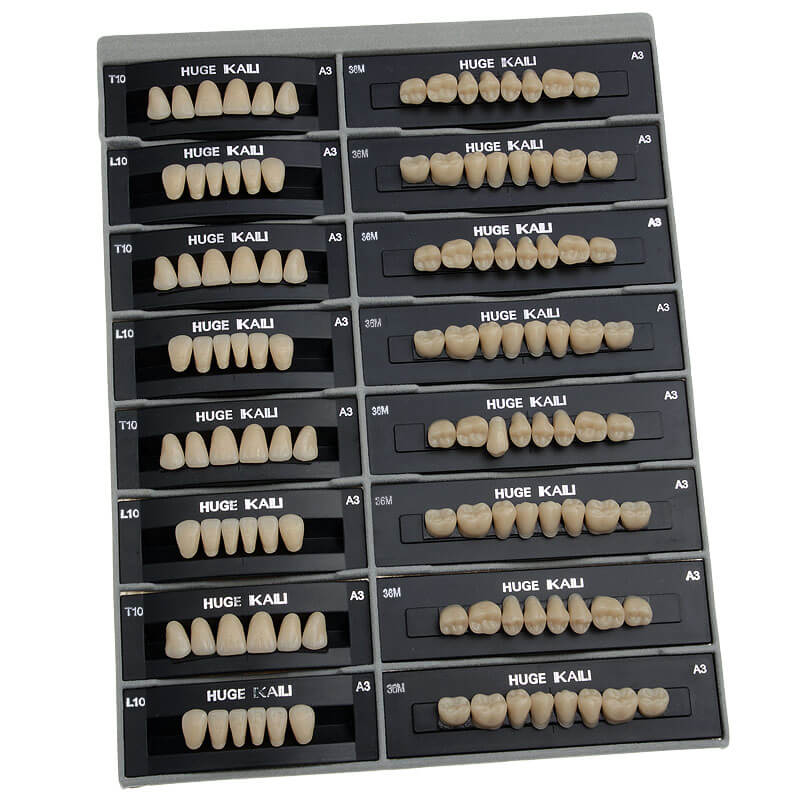 Dental Synthetic Polymer Teeth Resin Denture A1/A2/A3 28 Teeth/Set - azdentall.com