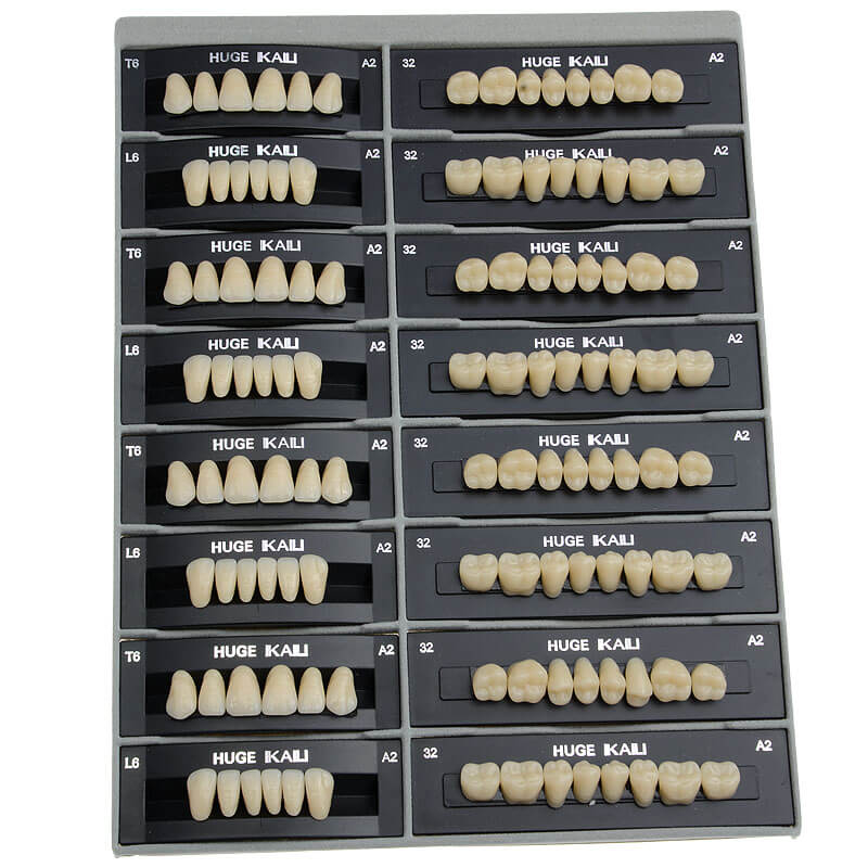 Dental Synthetic Polymer Teeth Resin Denture A1/A2/A3 28 Teeth/Set - azdentall.com