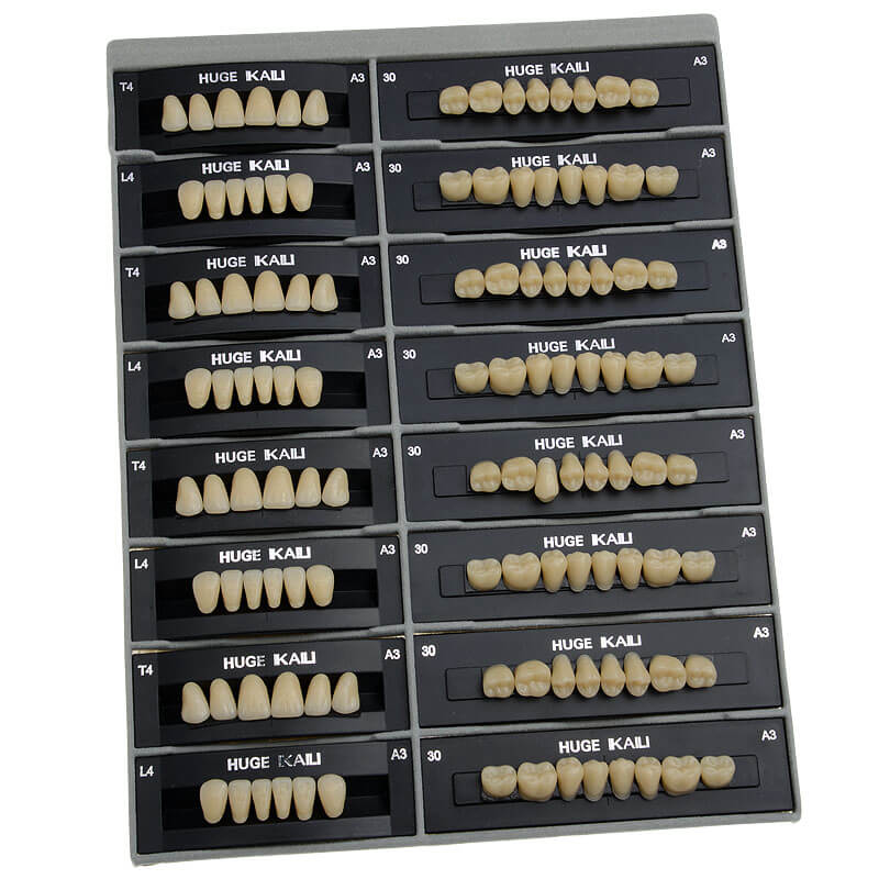 Dental Synthetic Polymer Teeth Resin Denture A1/A2/A3 28 Teeth/Set - azdentall.com