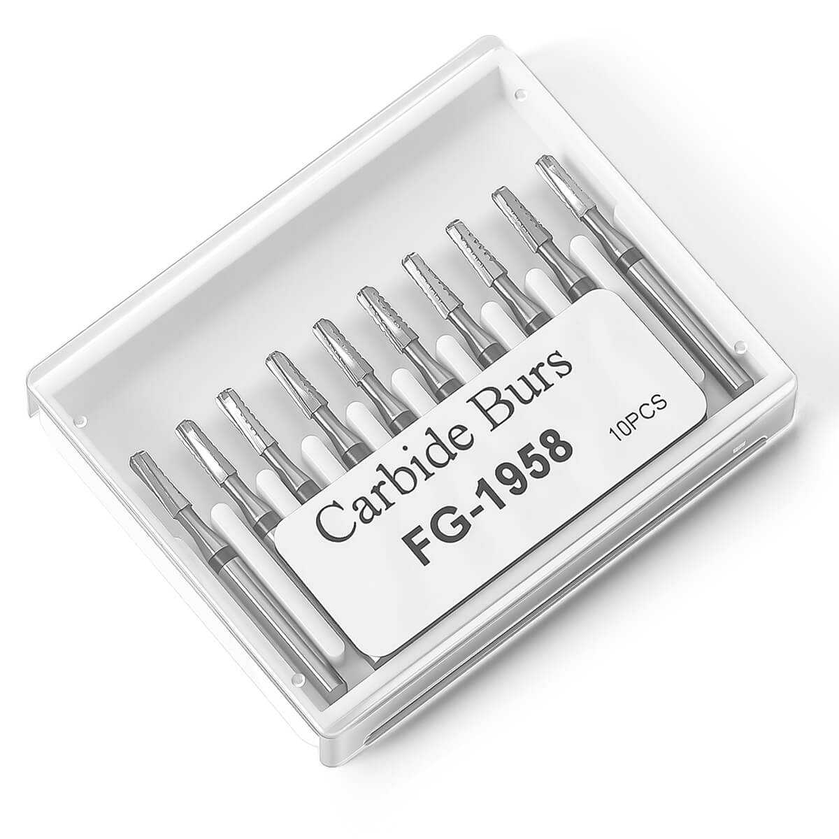 Dental Tungsten Carbide Bur FG 1958 Metal Cutting 10pcs/Box - azdentall.com
