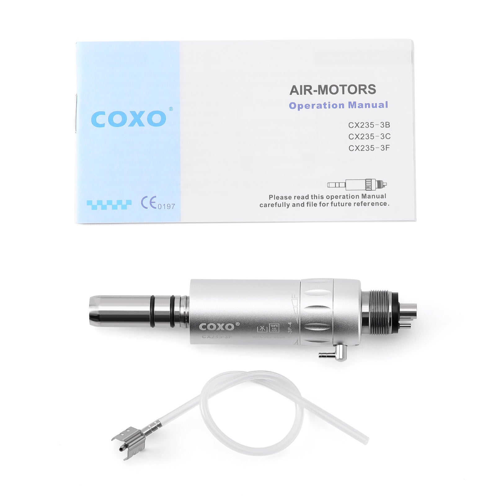 COXO Dental Low Speed Handpiece 1:1 External Air Motor 4 Hole - azdentall.com