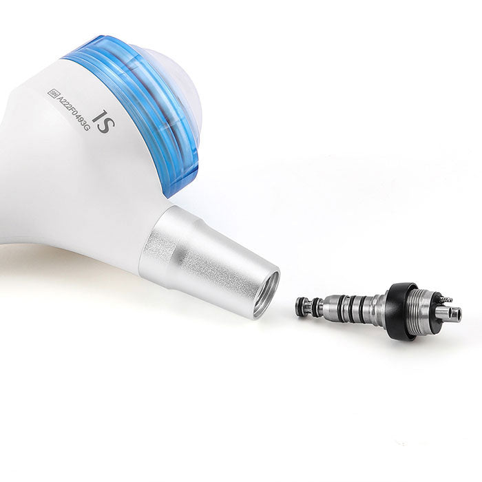 AZDENT Dental Air Polisher Prophy Teeth Whitening A1S Detachable 360° Rotating Handpiece With 4 Holes Quick Coupler Light Blue - azdentall.com