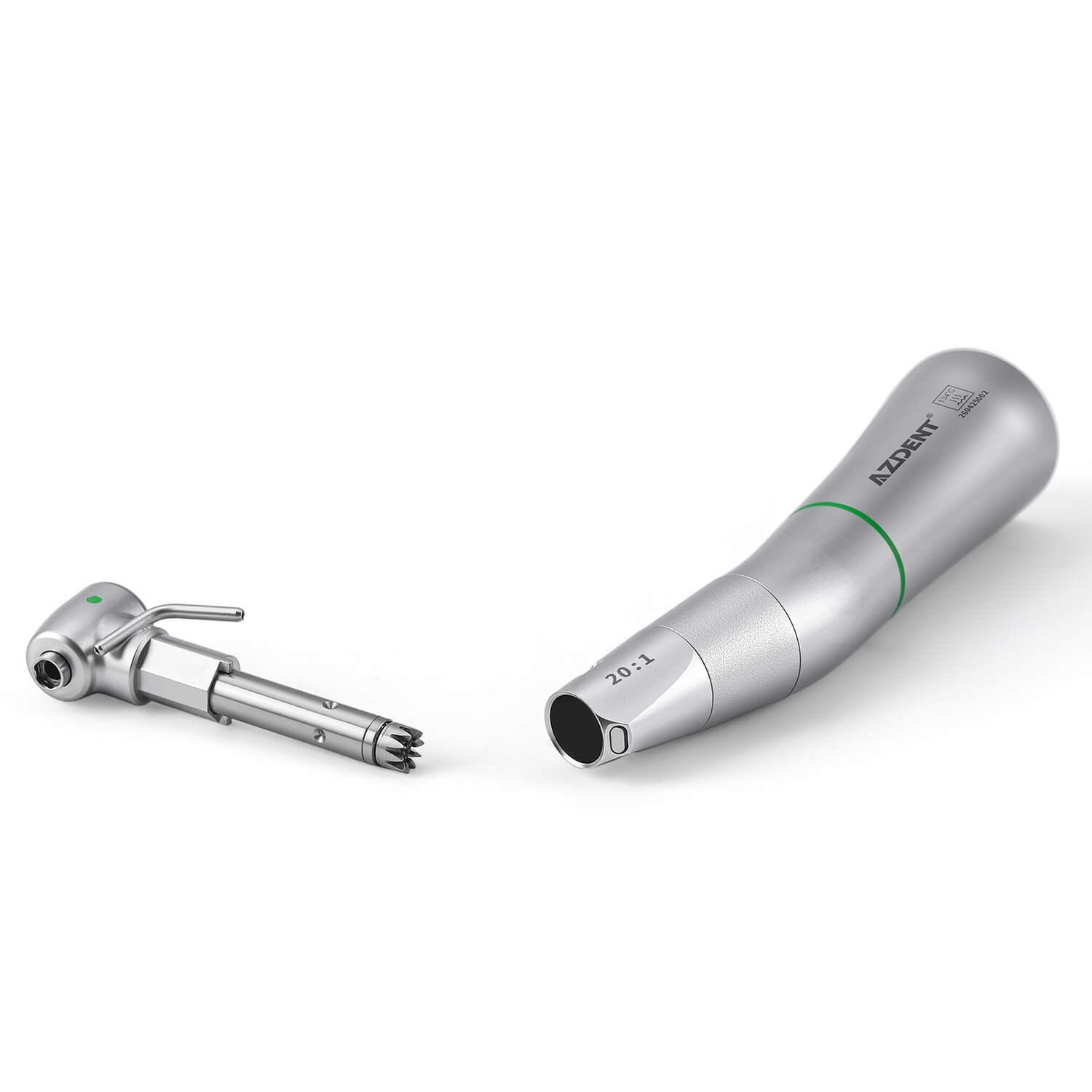 AZDENT Dental Fiber Optic LED 20:1 Implant Contra Angle Low Speed Handpiece Removable Design - azdentall.com
