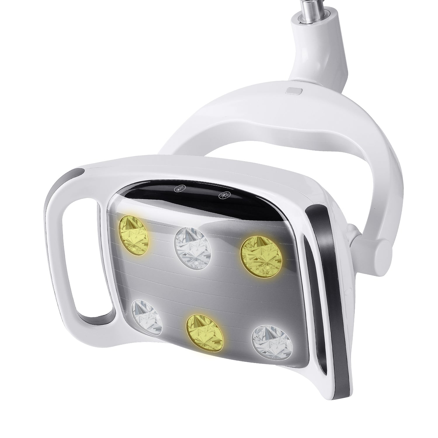 Dental LED Oral Light Lamp with LCD Display 6 Lights 9W Dual-Color Adjustable for Dental Unit Chair - azdentall.com