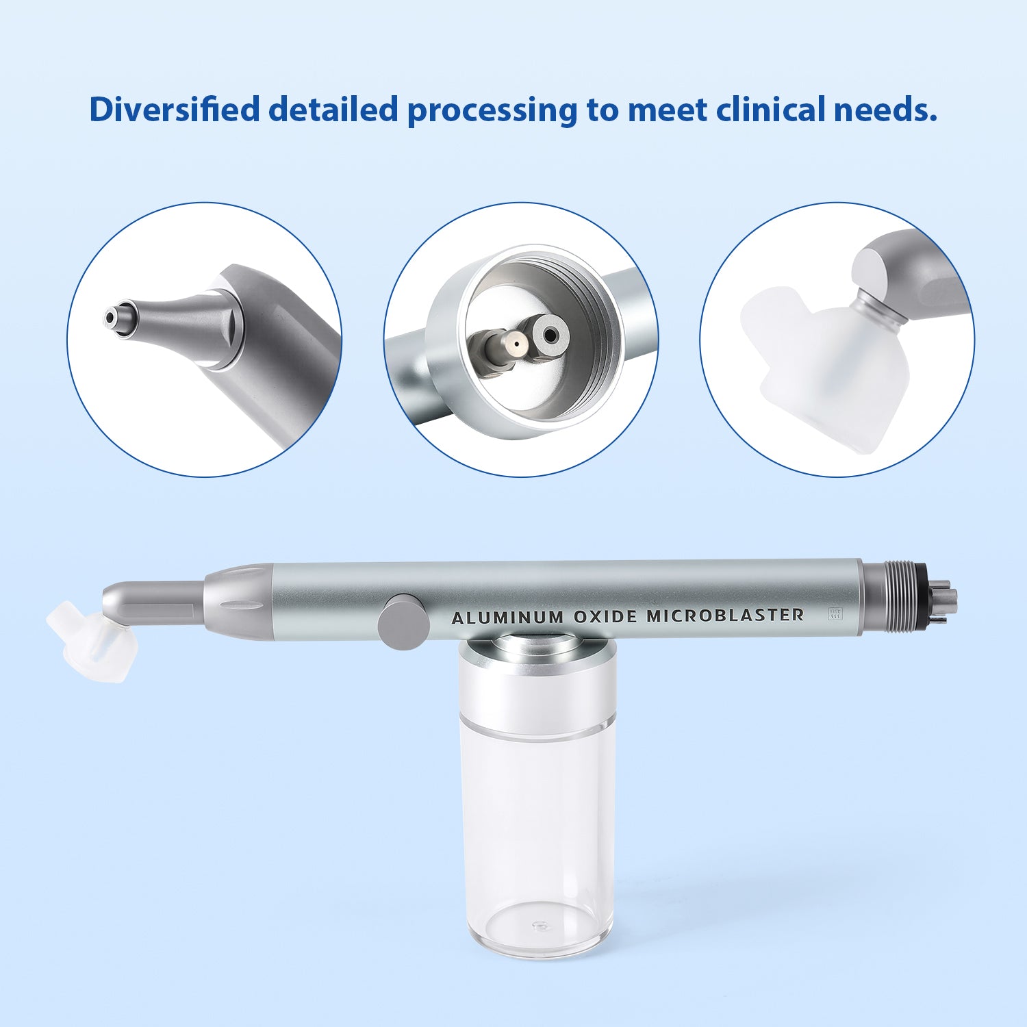 Dental Aluminum Oxide Micro Blaster With Sand Traps 360° Rotate 4 Hole - azdentall.com