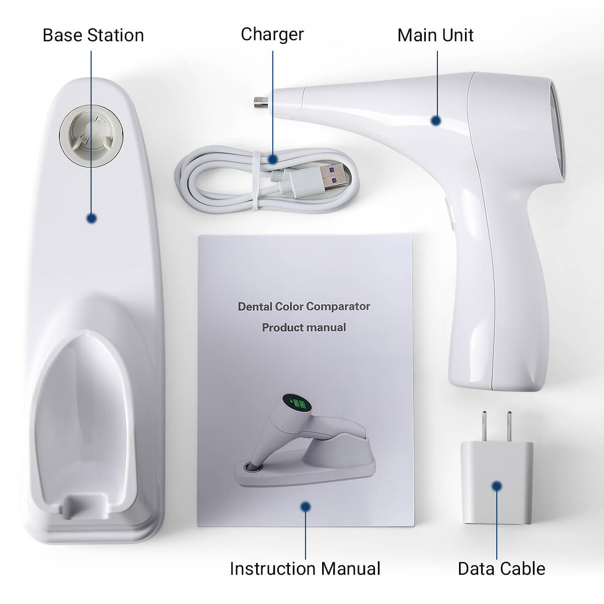 Dental Digital Color Comparator Tooth Shade Guide 7th-Gen AI Powered LCD Screen - azdentall.com