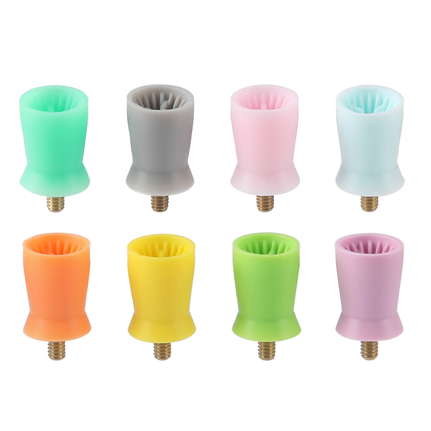 AZDENT Dental Rubber Screw Polishing Cup Soft/Hard Brushes RA2.35mm 100pcs/Box - azdentall.com