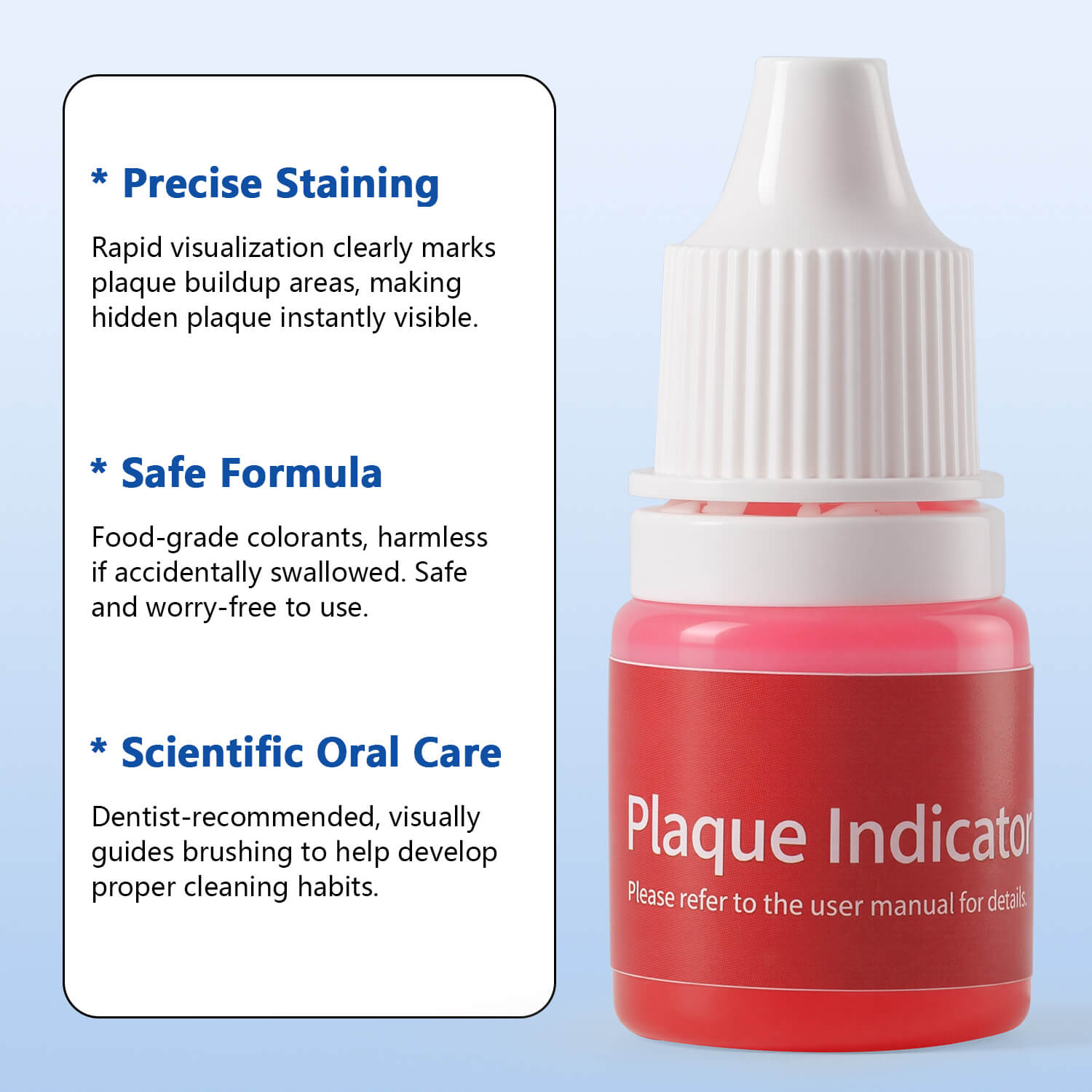 Dental Plaque Disclosing Agent Oral Tartar Test Examination Plaque Indicator 5ml - azdentall.com