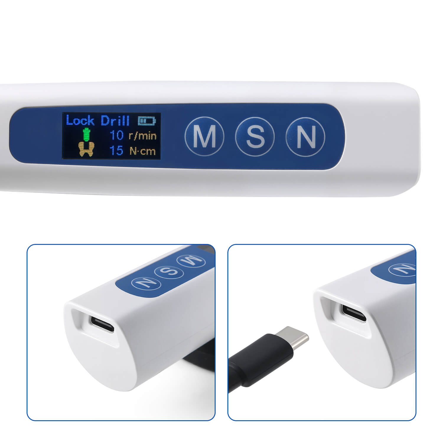 Dental Electric Wireless Electric Torque Driver Implant Torque Wrench 16pcs Drivers - azdentall.com