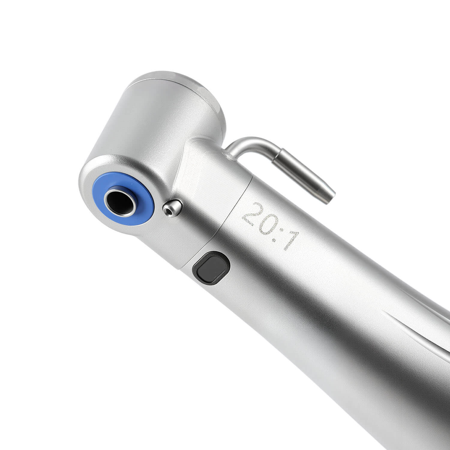 Dental LED Fiber Optic 20:1 Implant Contra Angle Low Speed Handpiece Push Button Stainless Steel Body - azdentall.com