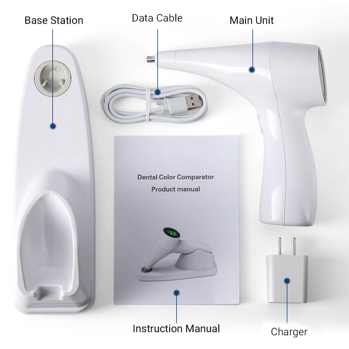 Dental Digital Color Comparator Tooth Shade Guide 7th-Gen AI Powered LCD Screen - azdentall.com