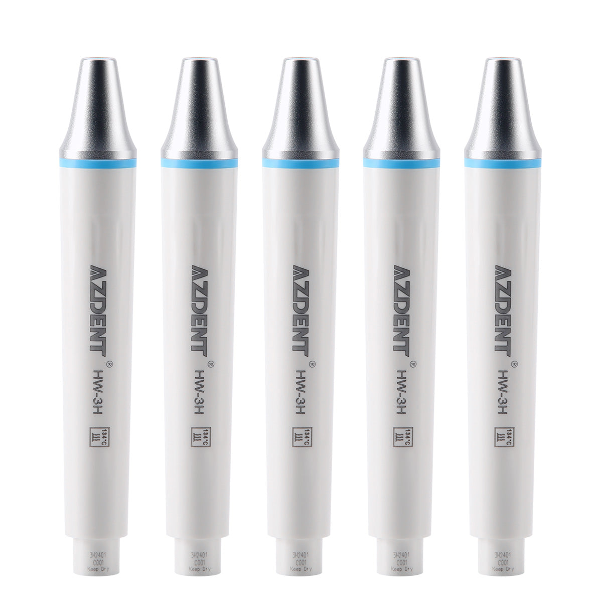 5 Pcs AZDENT Dental Ultrasonic Scaler Piezo Handpiece HW-3H Aluminum Alloy Cover - azdentall.com