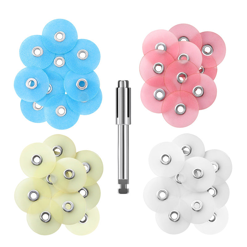 Dental Composite Finishing Polishing Discs 14mm 5/9" with Mandrel 40Pcs/Pack - azdentall.com