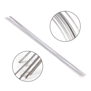 AZDENT Dental Orthodontic Stainless Steel Lingual Retainer Wire Flat Straight Twist Wires 10pcs/Pack - azdentall.com