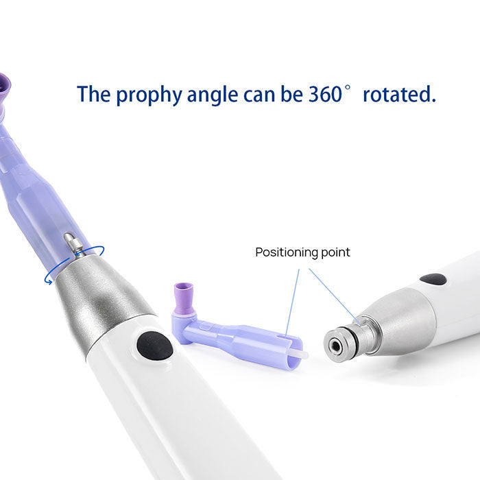 Dental Cordless Hygiene Prophy Handpiece 6 Speed Settings Prophy Angle 360° Rotating - azdentall.com