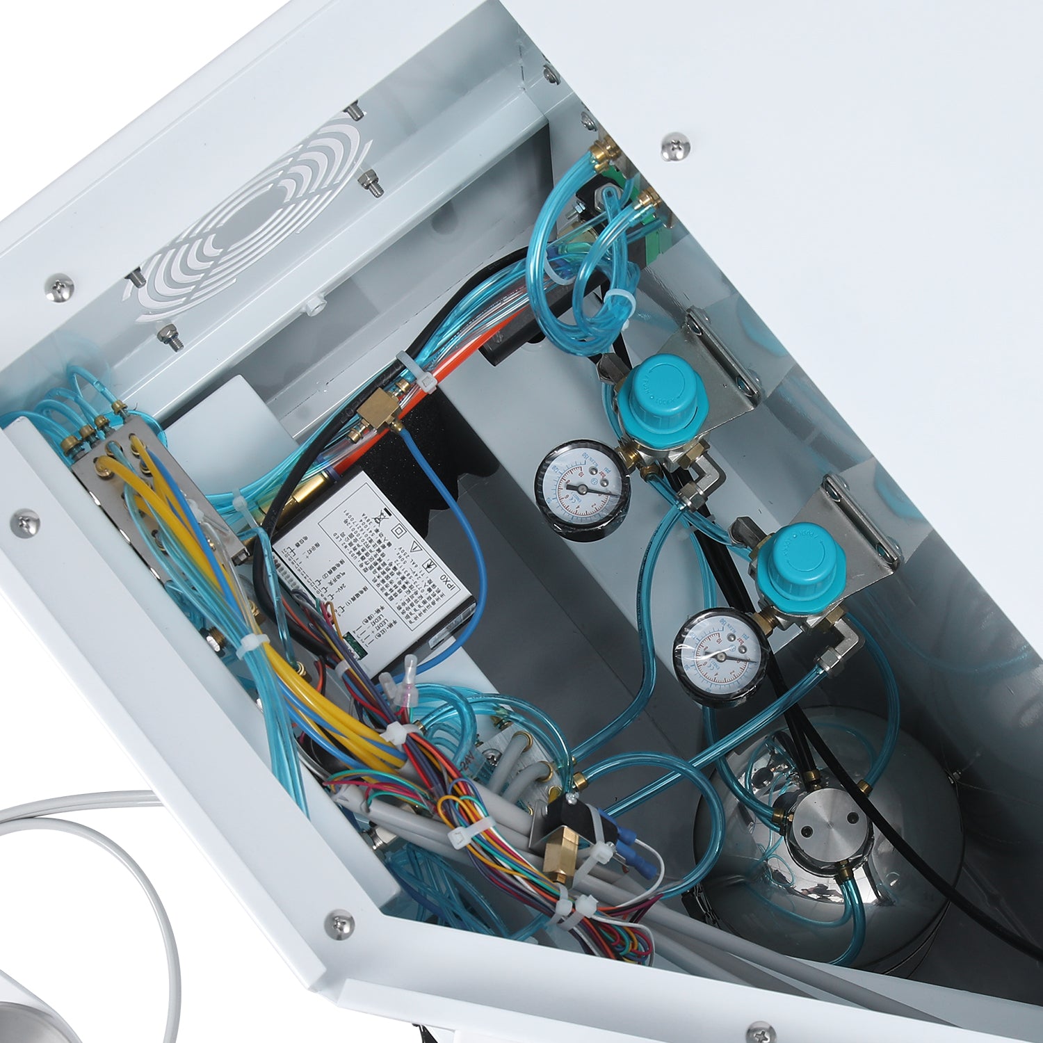 Portable Dental Side Delivery Unit Cabinet Type P212 High Suction 4 Hole w/ Woodpecker Curing Light and Scaler & Air Compressor - azdentall.com