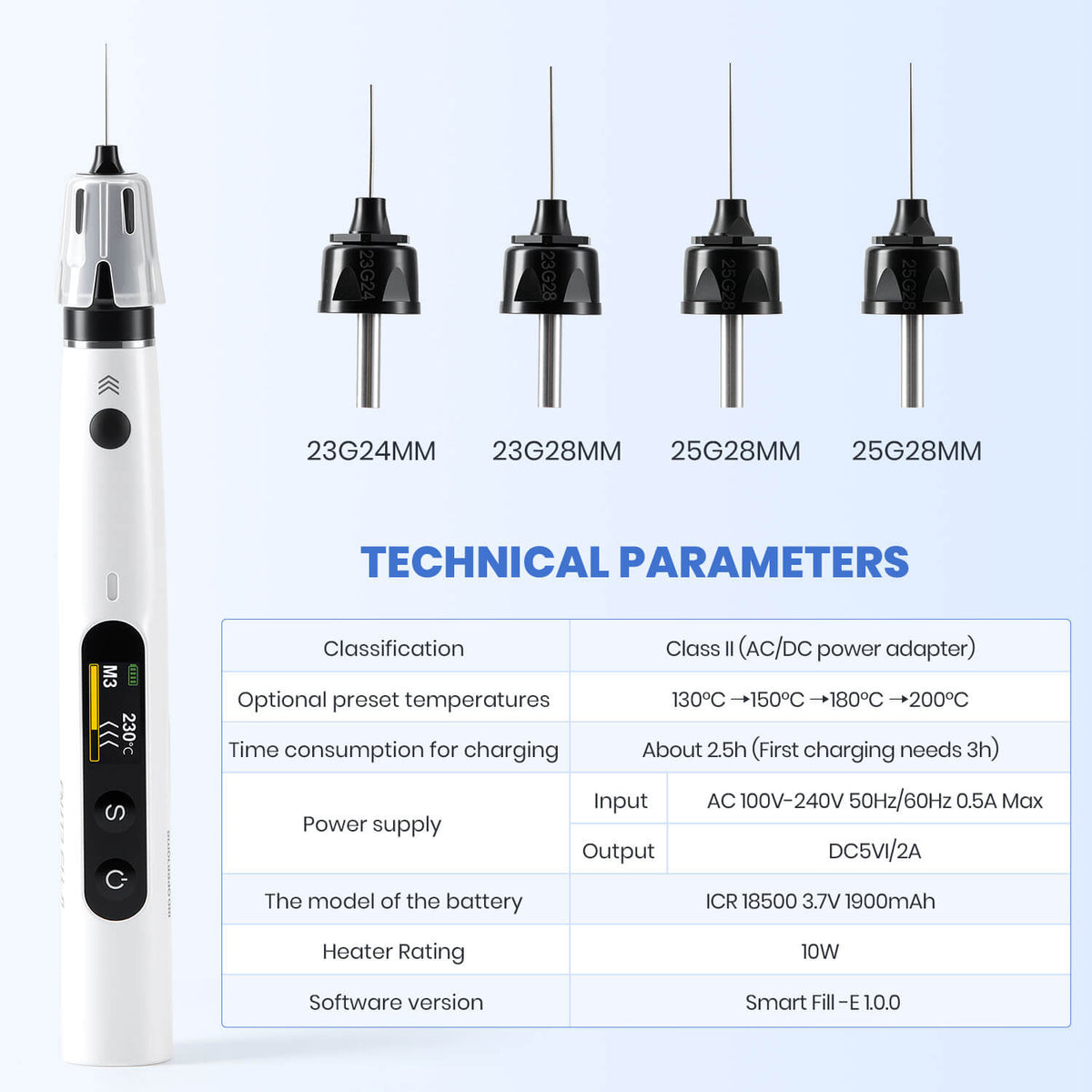 Dental Endo Obturation System Gutta Percha Heating Gun with 4 Injection Needles - azdentall.com