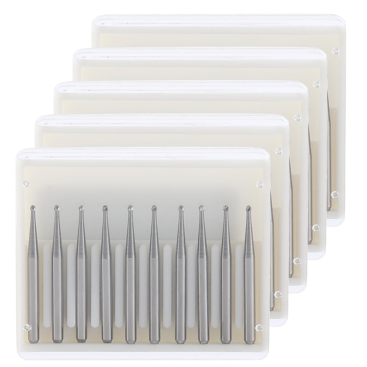 10pcs Dental Round Carbide Steel Drills Burs FG mix Bur for High Speed Handpiece