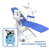 Dental Portable Mobile Folding Chair Rechargeable LED Light with Turbine Blue 4 Holes - azdentall.com