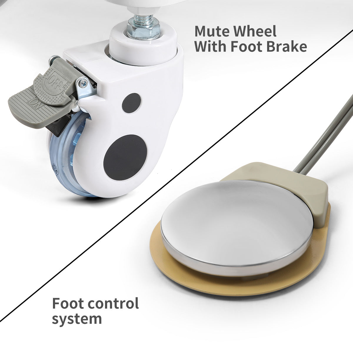 Portable Dental Mobile Cart Delivery Unit 4 Holes with Air Compressor Built-in ultrasonic scaler & Curing light - azdentall.com