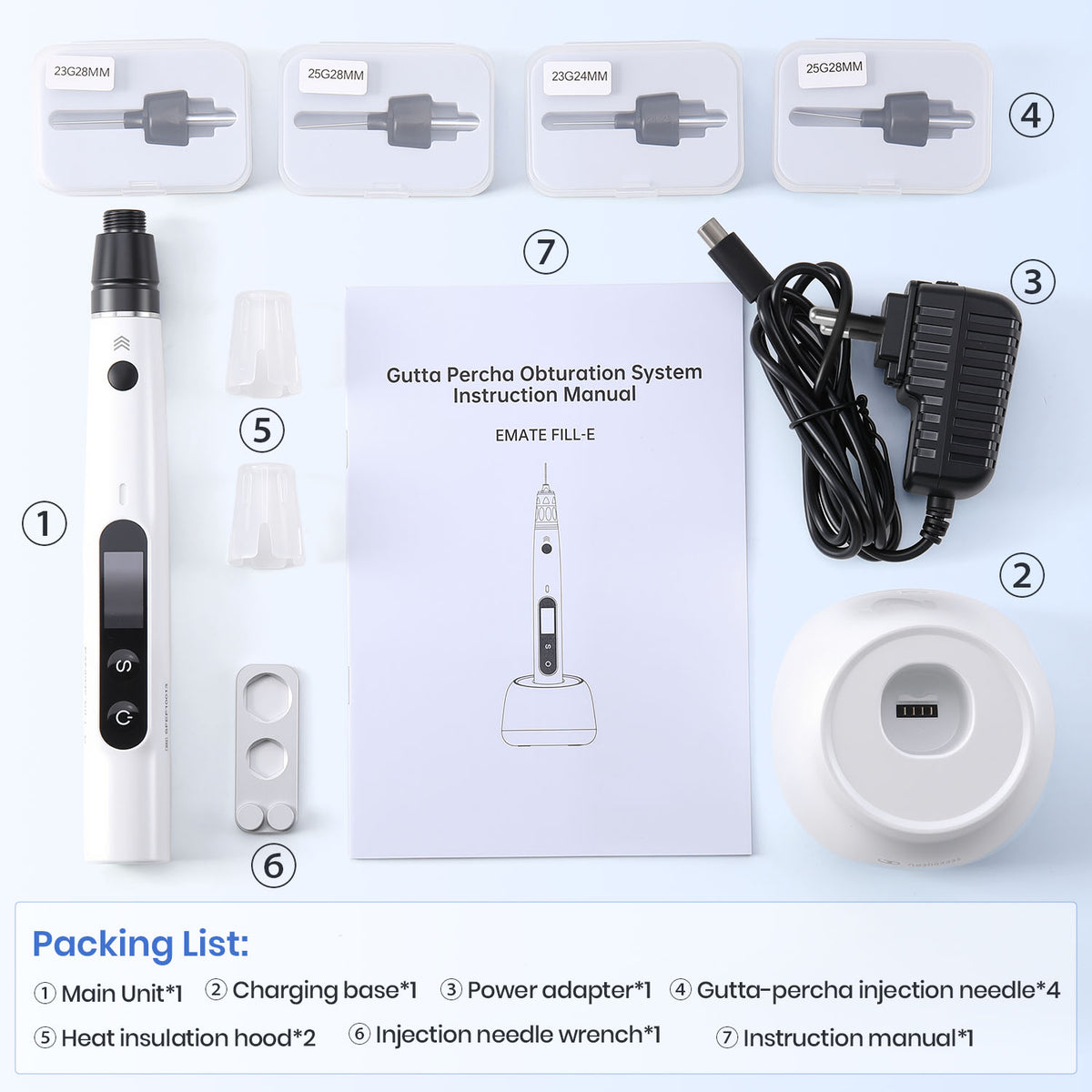 Dental Endo Obturation System Gutta Percha Heating Gun with 4 Injection Needles - azdentall.com