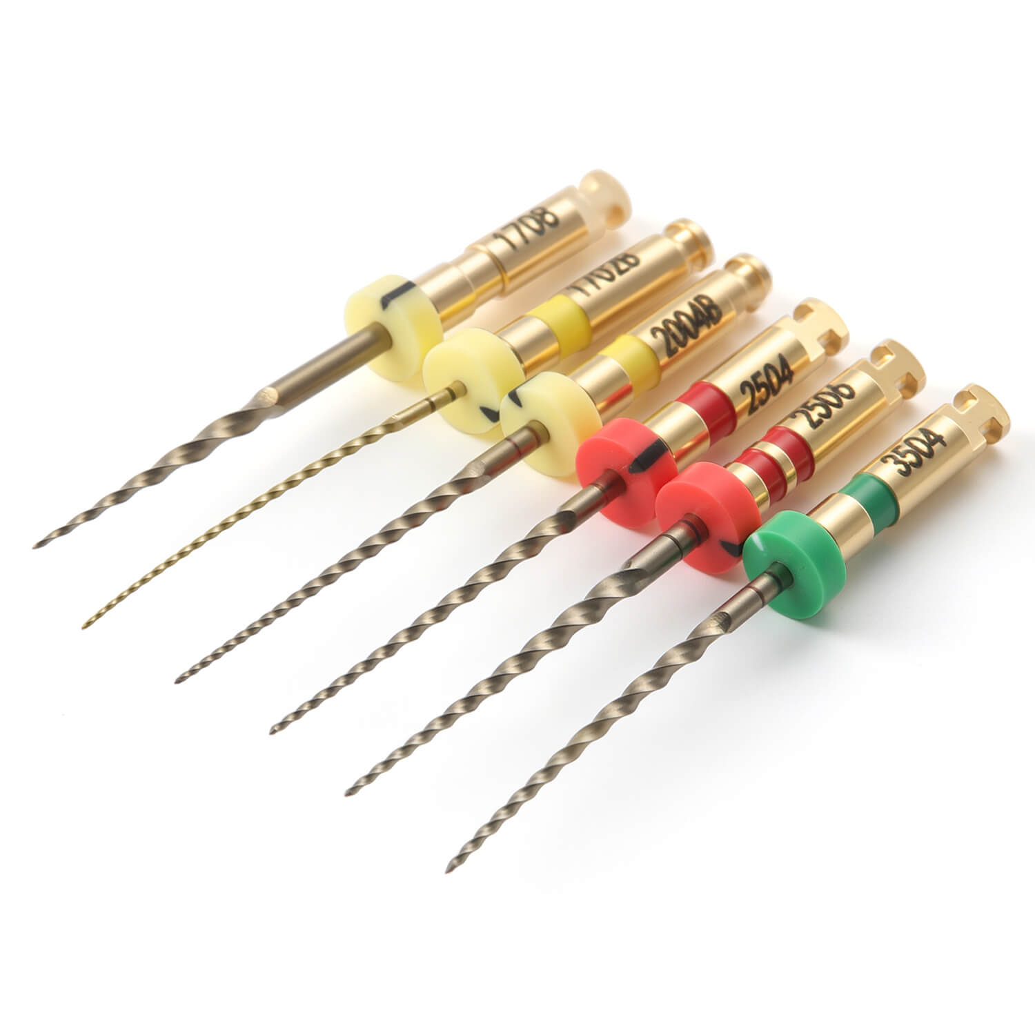 AZDENT Dental Rotary NiTi Files 25mm Assorted SX-F3 Gold Taper 6pcs/Pk