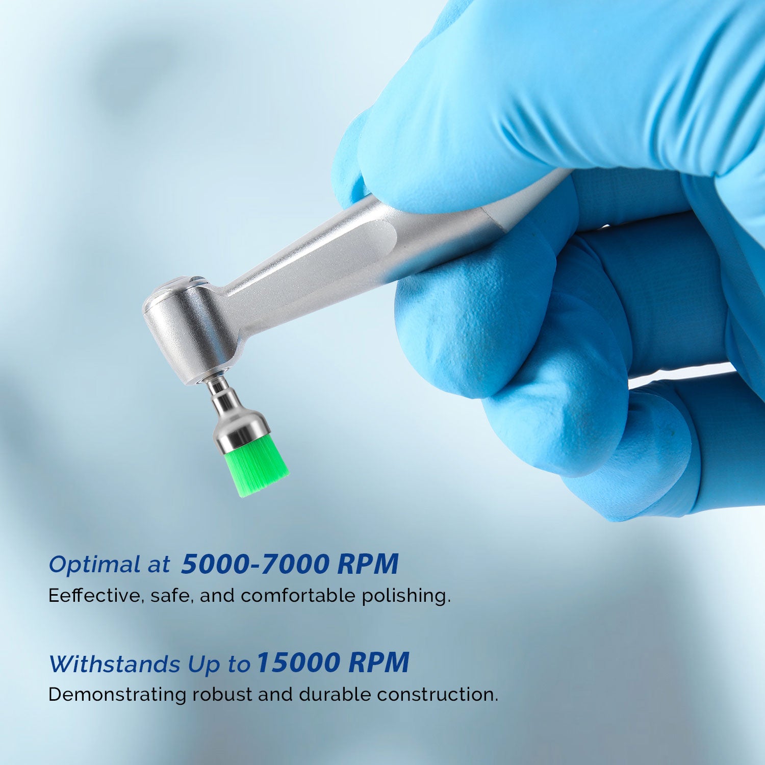 AZDENT Dental Prophy Brushes RA Latch Type Bowl Shape Nylon Soft Copper Handle 100pcs/Box - azdentall.com