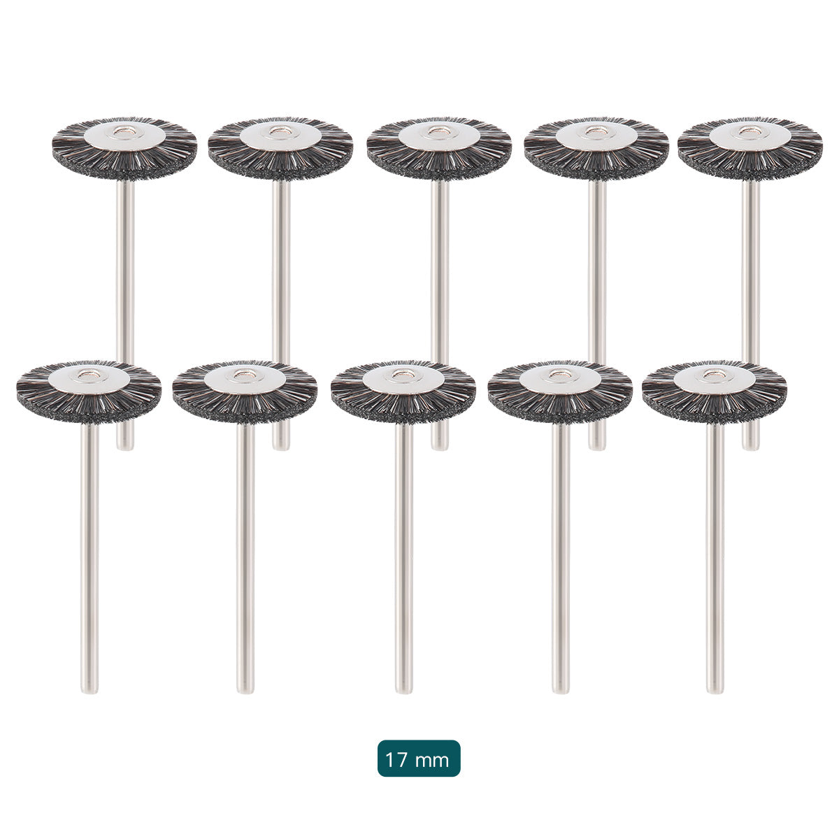 Dental Polishing Brush Wheel Grey Goat Hair 17mm 10pcs/Pack - azdentall.com