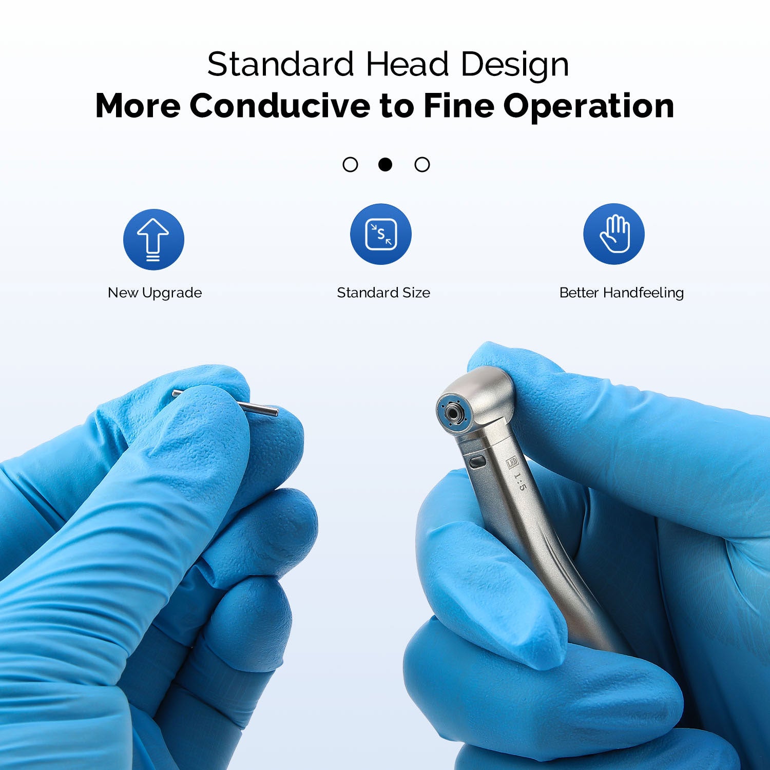 Dental Standard 1:5 Fiber Optic Increasing Electric Contra Angle Handpiece Copper Plated With Titanium - azdentall.com