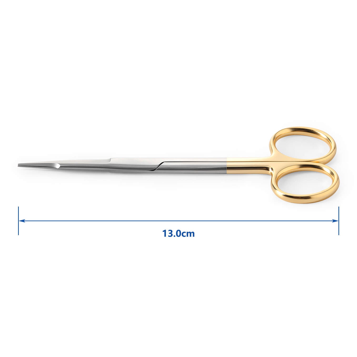 Dental Surgical Scissors 13cm Straight/Curved Tip Gold Handle - azdentall.com