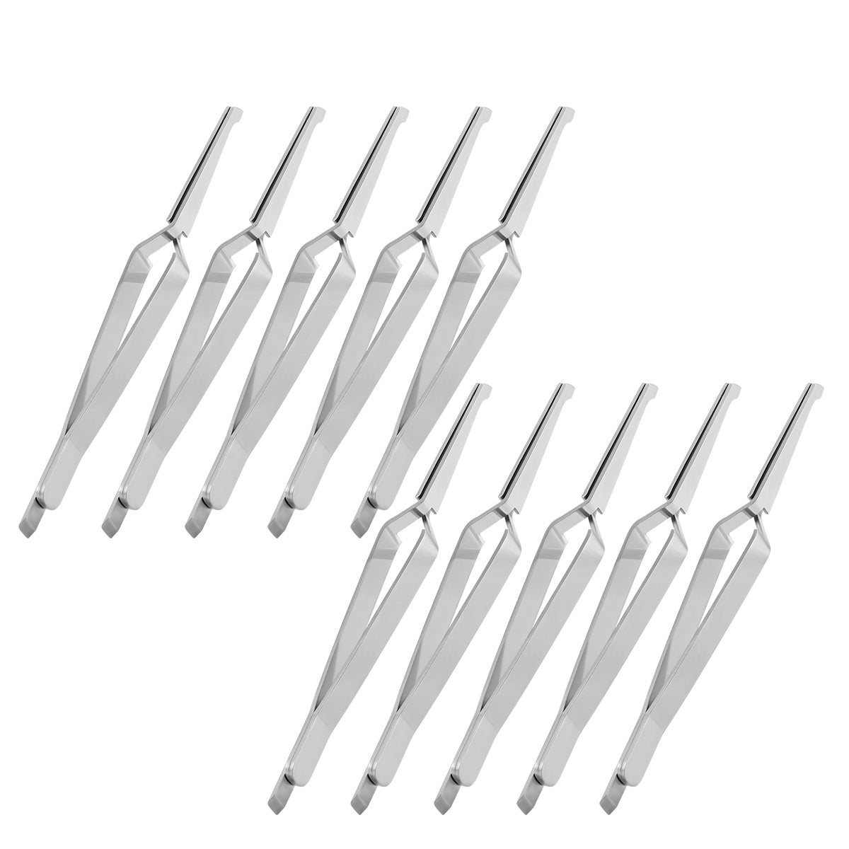 10 Pcs Dental Bracket Holder Tweezers Orthodontic Reverse Action Serrated Instruments 14cm - azdentall.com