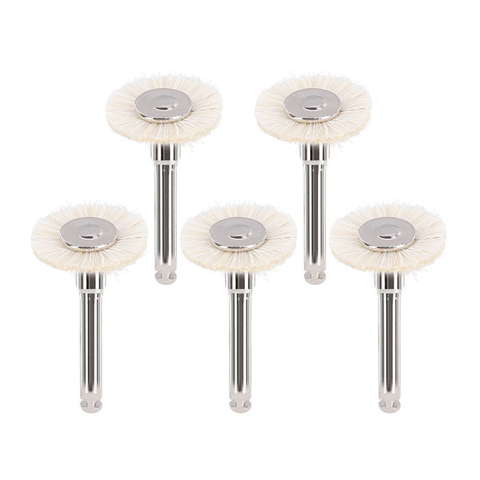 Dental Polishing Brush Wheel White Goat Hair/ Felt/ Cotton 5pcs/Bag - azdentall.com