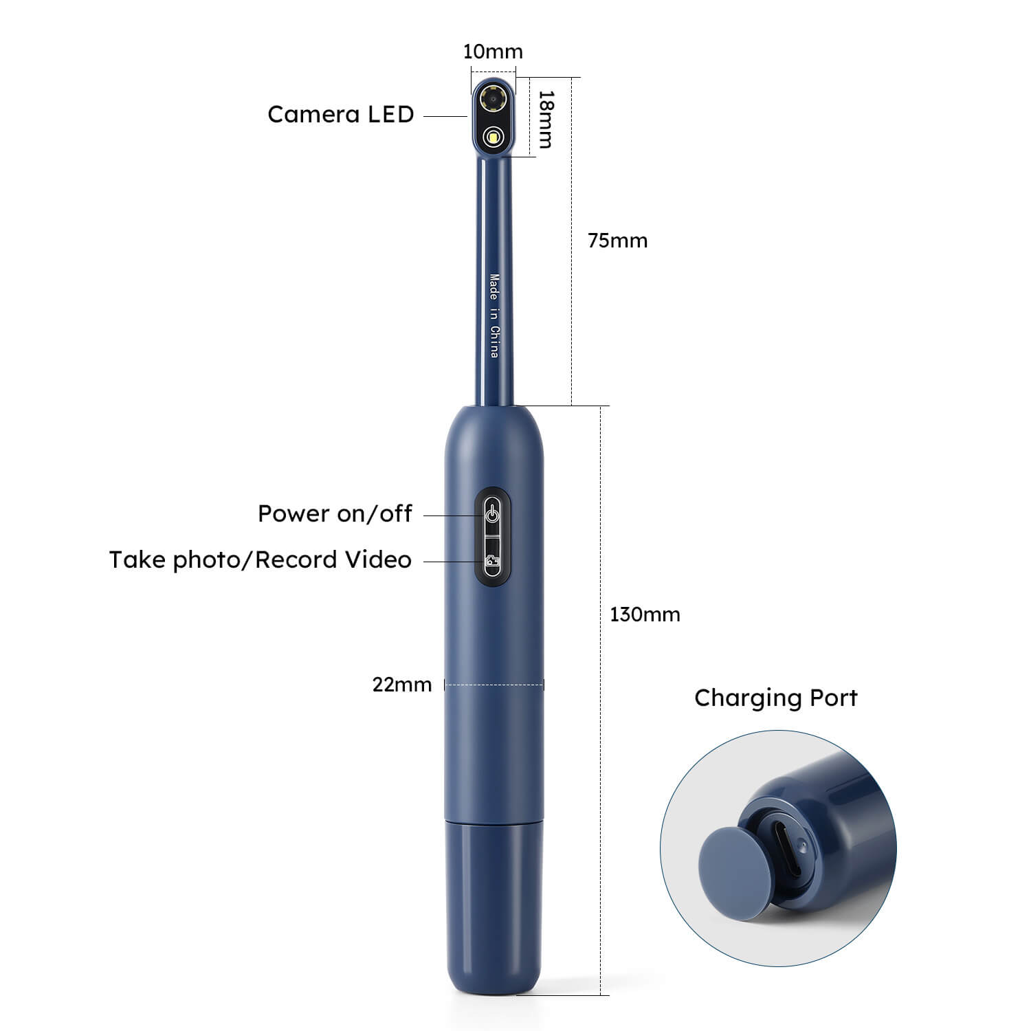 Dental Intraoral Digital Imaging Camera WiFi 7 Cold LED Light 1/4 CMOS Sensor - azdentall.com