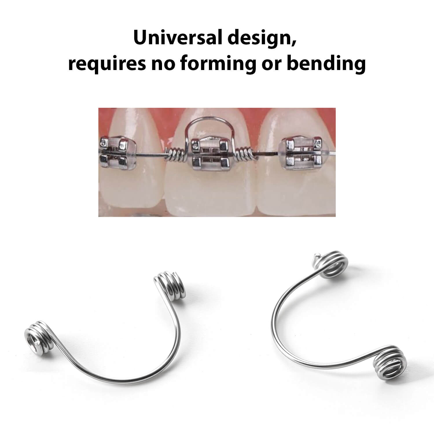 Dental Anterior Teeth Torque Rectangular Springs 0.018*0.025 Large 10pcs/Bag - azdentall.com