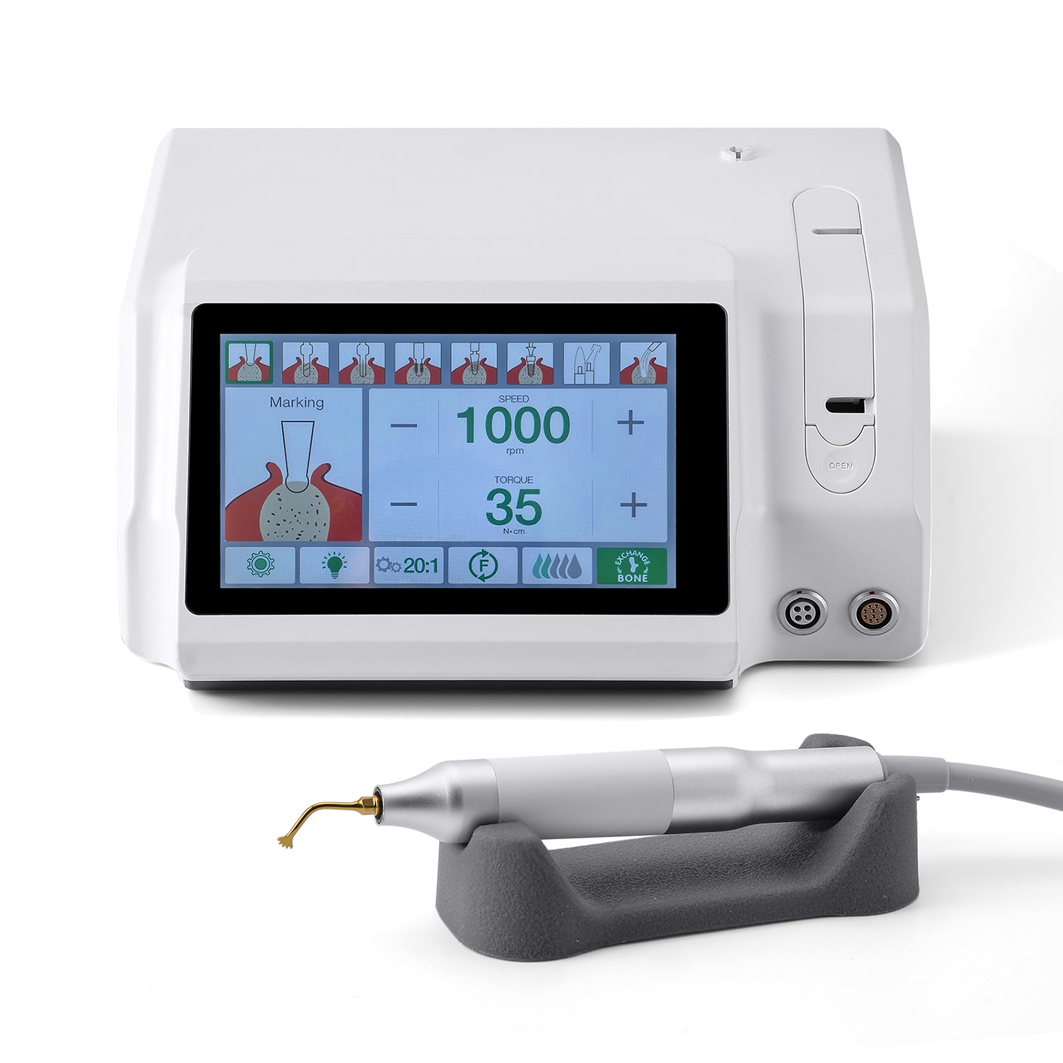 Dental 2 IN 1 Surgical Implant Motor Unit & Ultrasonic Bone Surgery with Two Handles and 20:1 LED Contra Angle - azdentall.com