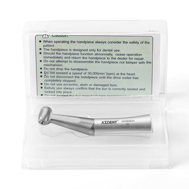 AZDENT 1:1 Dental Low Speed Contra Angle Handpiece Push Button For FG 1.6mm Bur - azdentall.com