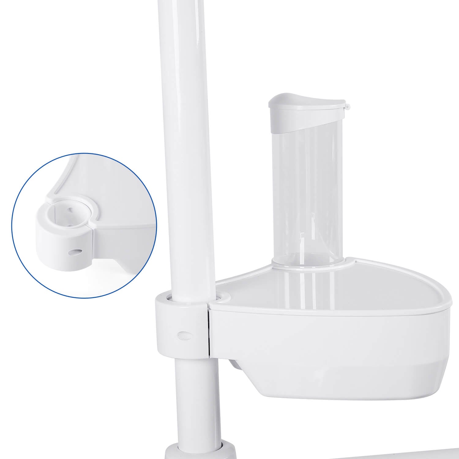 Dental Deluxe 3-in-1 Post Mounted Tray Fits 45/50mm Dental Chair Light Post - azdentall.com