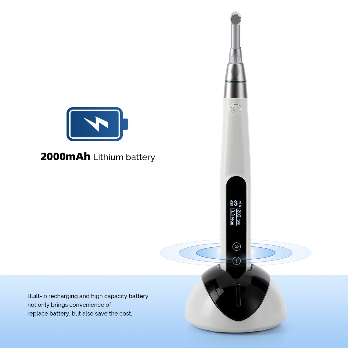 AZDENT Dental Wireless Endodontic Motor Root Canal Treatment With 16:1 Electric Contra Angle 9 Programs - azdentall.com