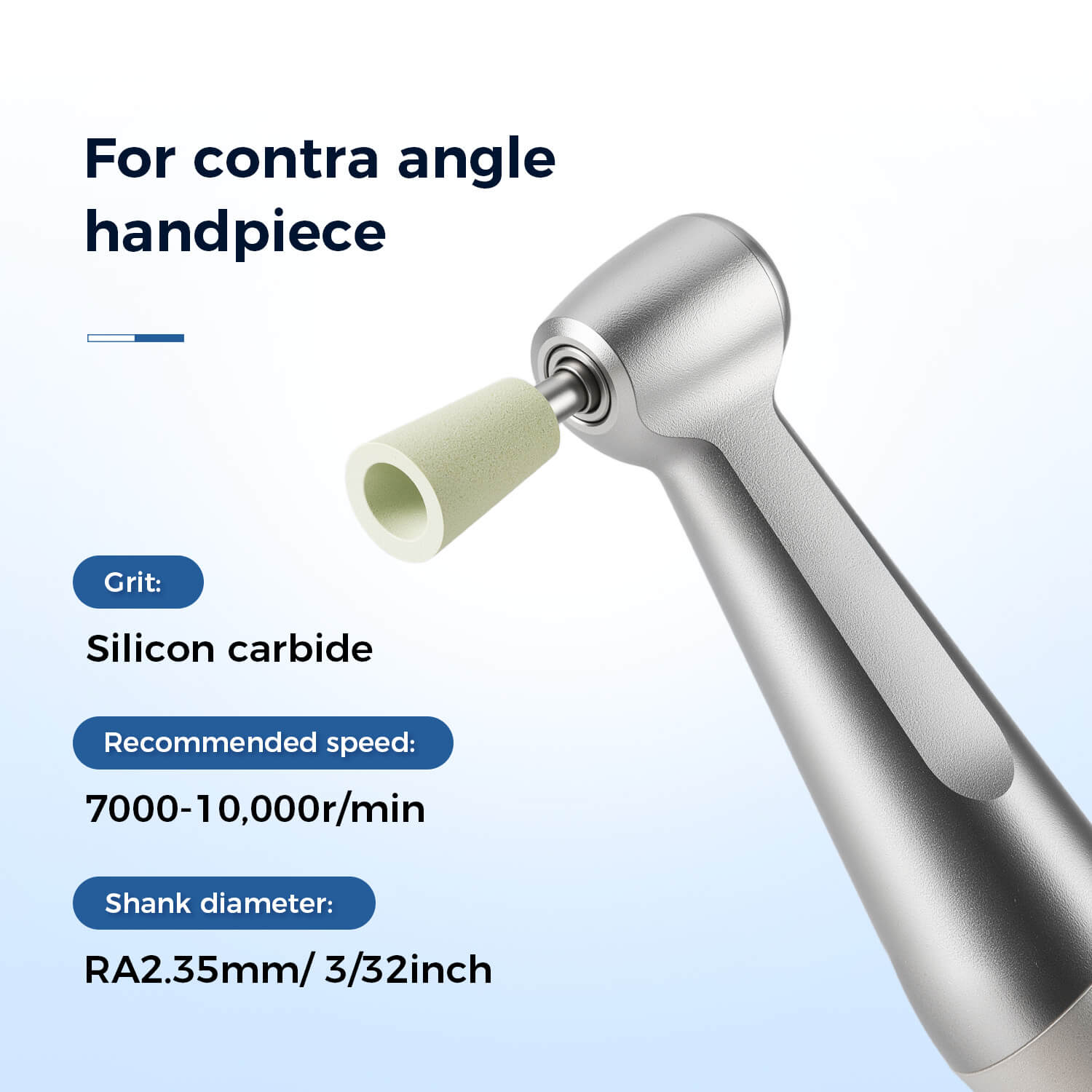 Dental Composite Silicone Polishing Kit RA2.35mm Medium and Fine 8Pcs/Box - azdentall.com