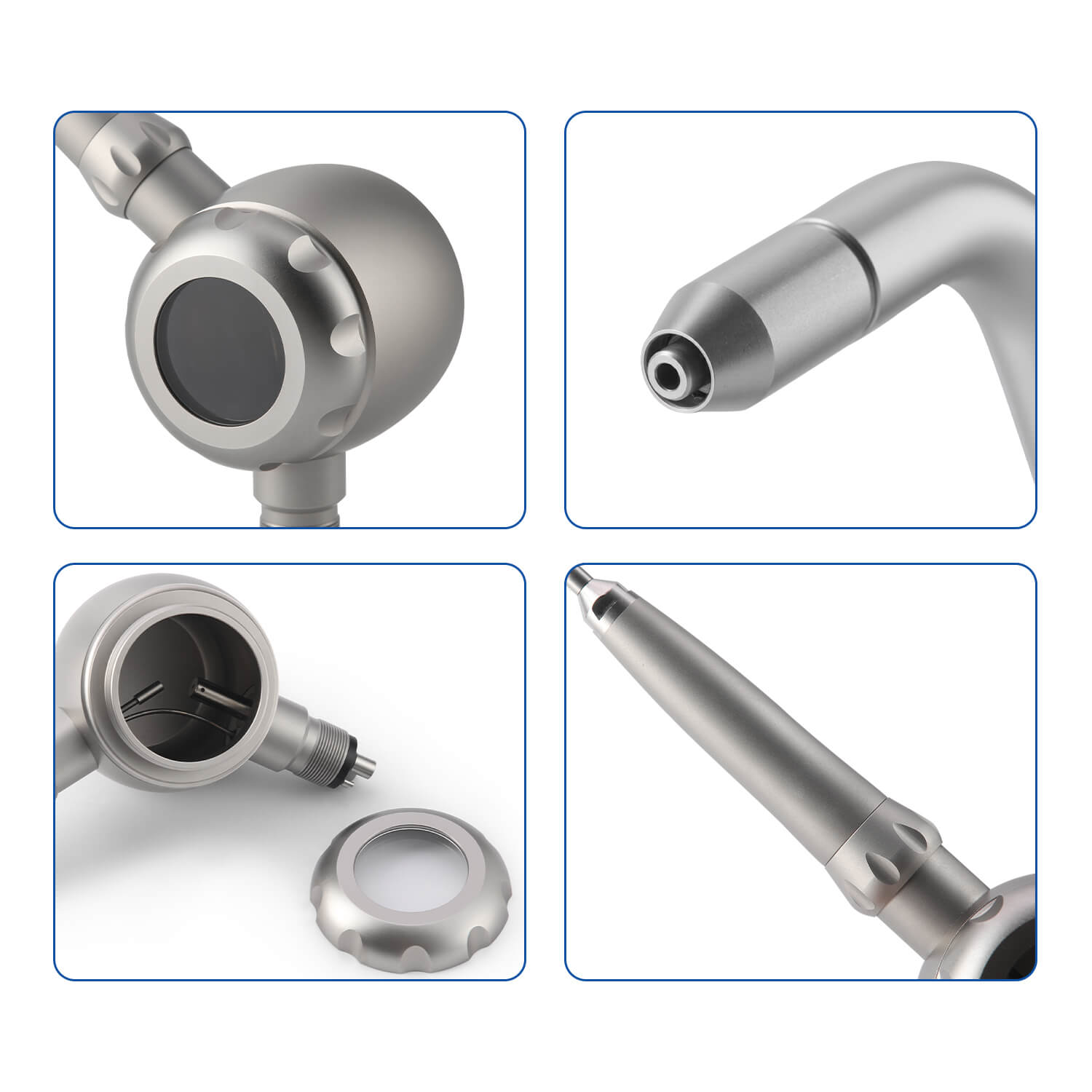 Dental Air Polishing Handpiece Gun All-Metal Teeth Whitening Spary Polisher 2/4 Hole - azdentall.com