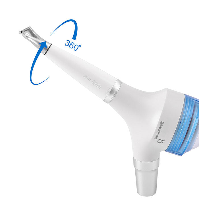 AZDENT Dental Air Polisher Prophy Teeth Whitening A1S Detachable 360° Rotating Handpiece With 4 Holes Quick Coupler Light Blue - azdentall.com