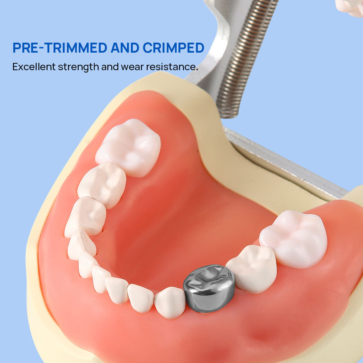 Dental Stainless Steel Kids Crown Primary Molar Temporary Crowns Kit 48pcs/Box - azdentall.com