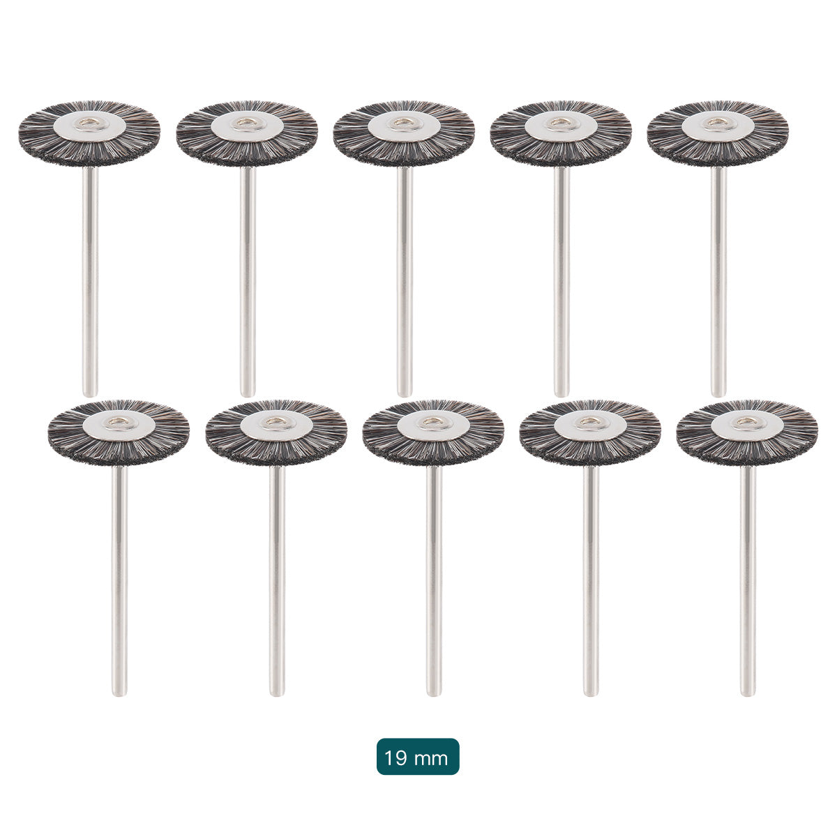 Dental Polishing Brush Wheel Grey Goat Hair 19mm 10pcs/Pack - azdentall.com