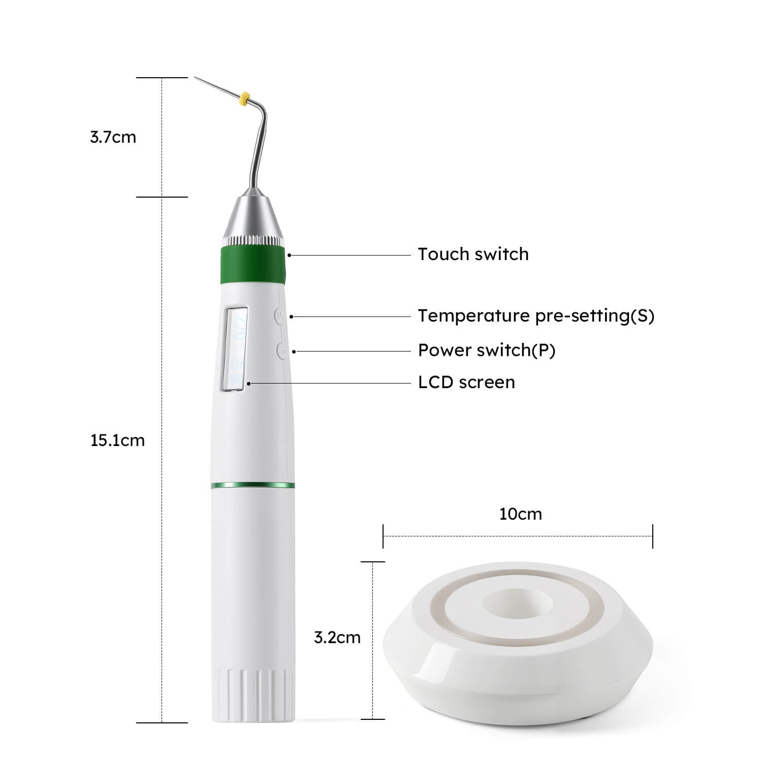 Dental Endo Gutta Percha Obturation System Endo Heated Pen with 2 Heating Tips - azdentall.com