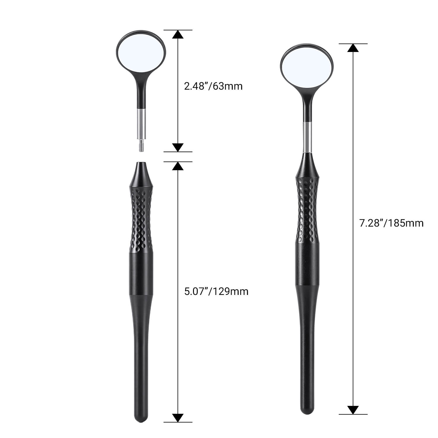 Dental Ultra Clear Mouth Mirror Colorful Plastic/Metal Heads & Handle - azdentall.com