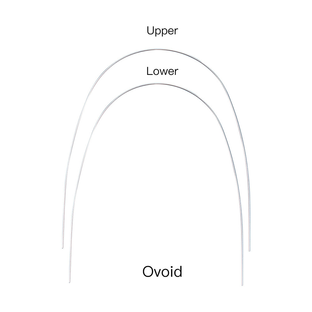 AZDENT Archwire NiTi Super Elastic Ovoid Form Round 0.012 Lower 10pcs/Pack - azdentall.com