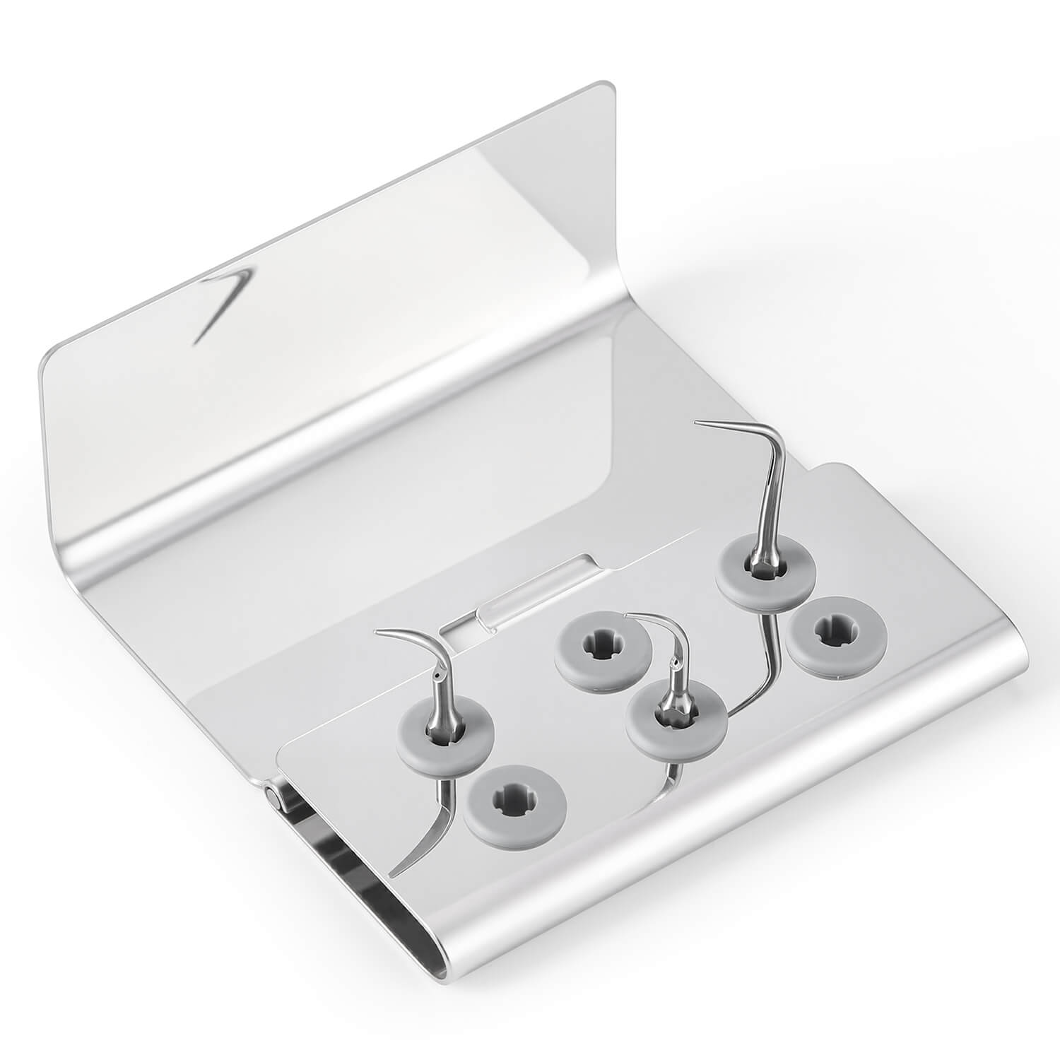 Dental Ultrasonic Scaler Tips Holder 6 Holes Stainless Steel Disinfection Storage Case - azdentall.com