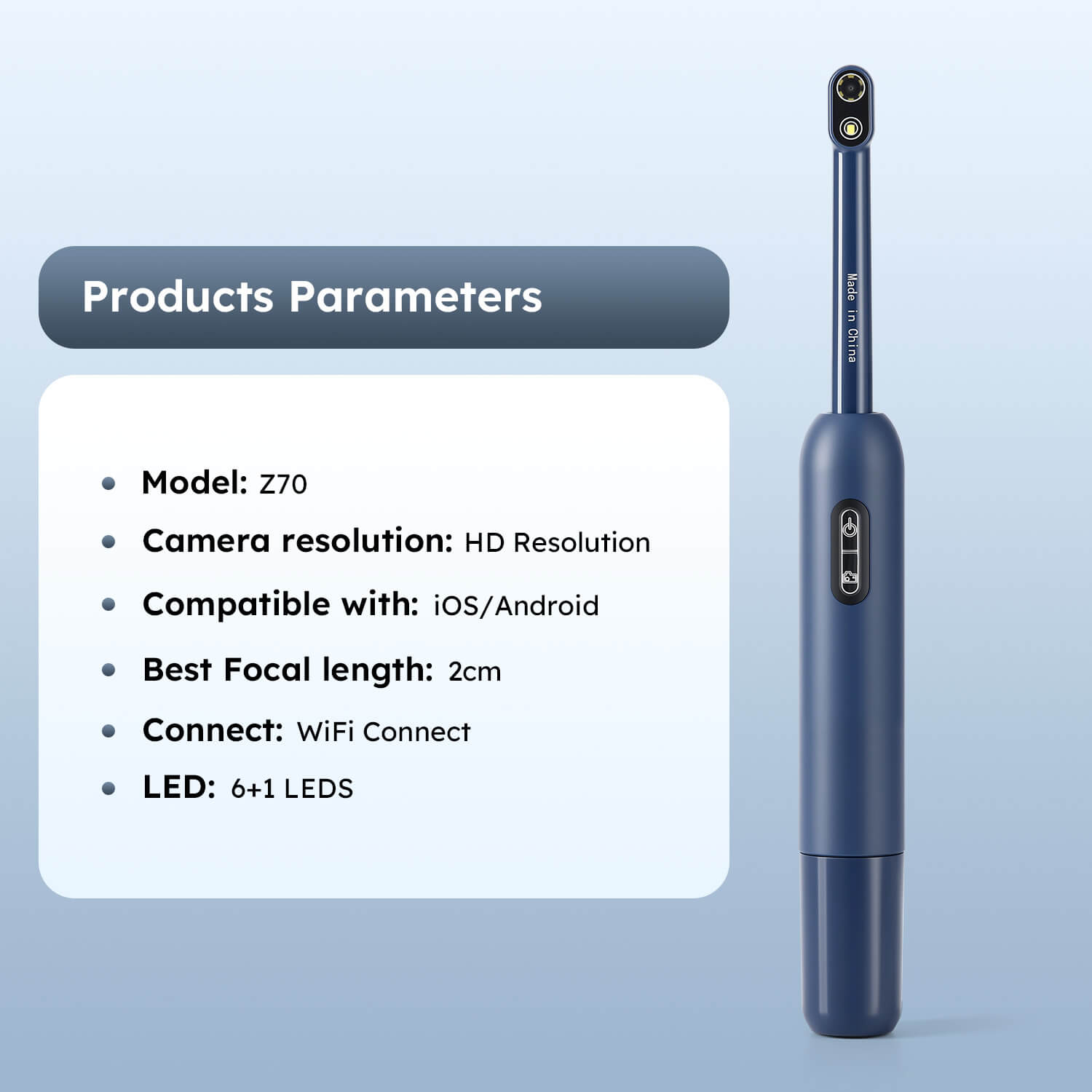 Dental Intraoral Digital Imaging Camera WiFi 7 Cold LED Light 1/4 CMOS Sensor - azdentall.com