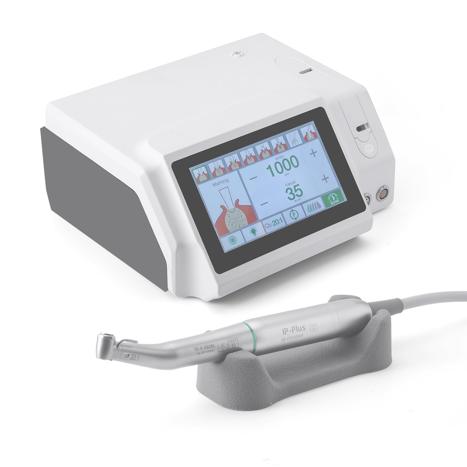 Dental 2 IN 1 Surgical Implant Motor Unit & Ultrasonic Bone Surgery with Two Handles and 20:1 LED Contra Angle - azdentall.com
