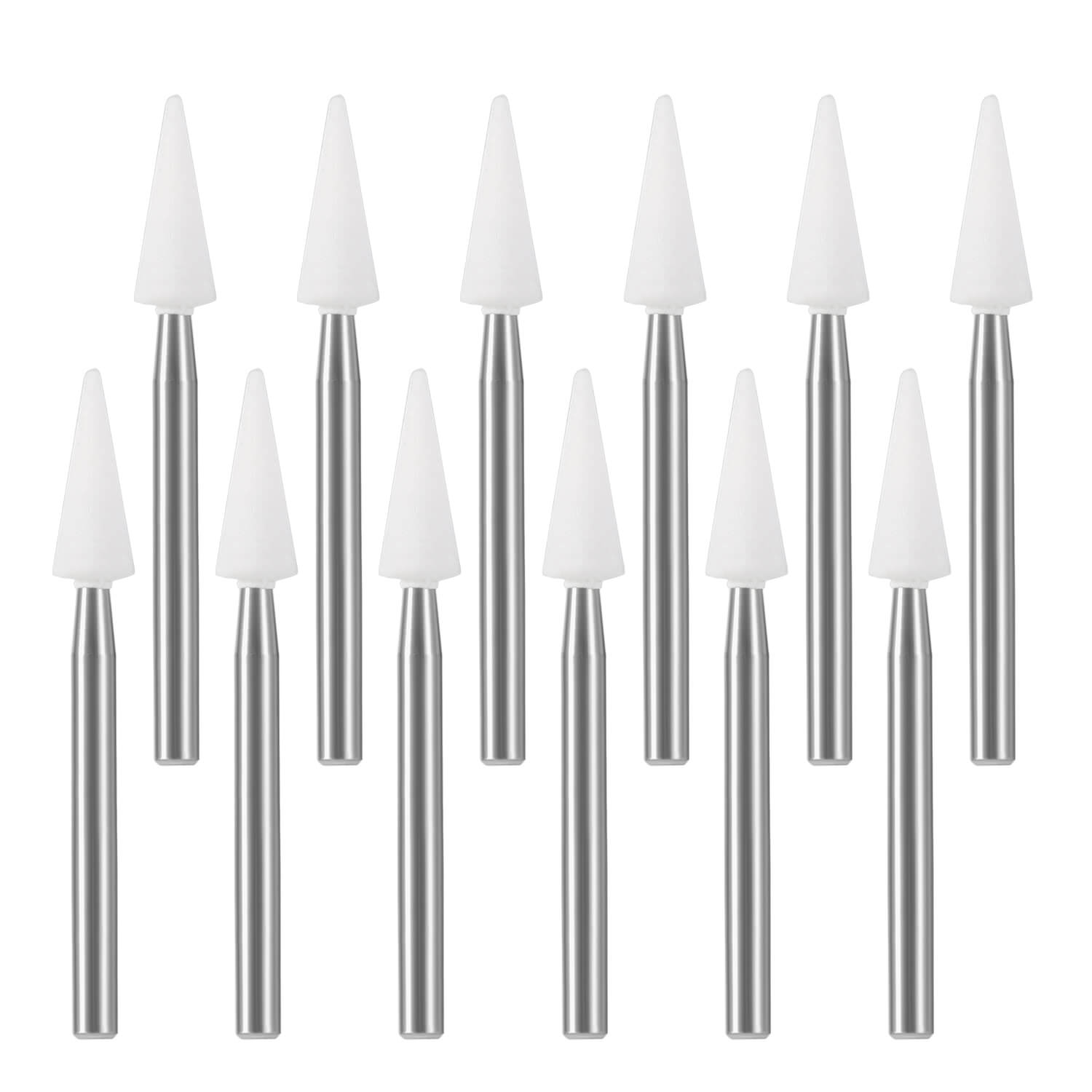 AZDENT Dental Polishing FG Burs Cone Shape White Stone 12pcs/Kit - azdentall.com